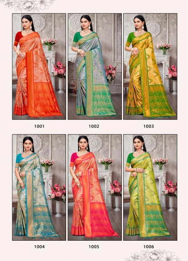 Bunawat Kalanidhi Vol 2 Kanjivaram Silk Wholesale Fancy Sares Catalog — Wholesale Sarees, MPA wholesale from Surat - Gallery Image 6